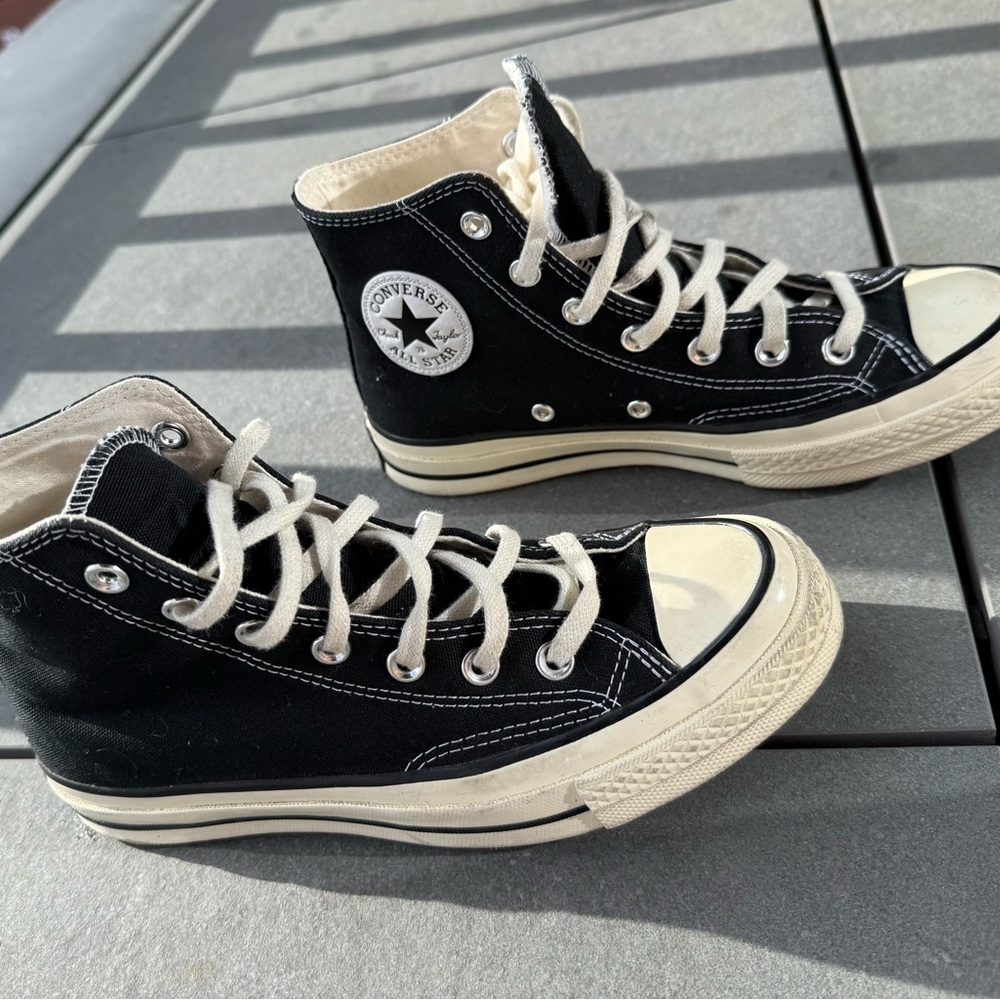 Converse Black and White High-Top Chucks